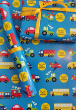 Personalised Wrapping Paper - Traffic Blues