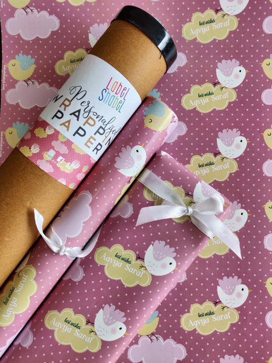 Personalised Wrapping Paper - Tweet Some Love