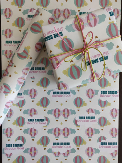Personalised Wrapping Paper - Up In the Air