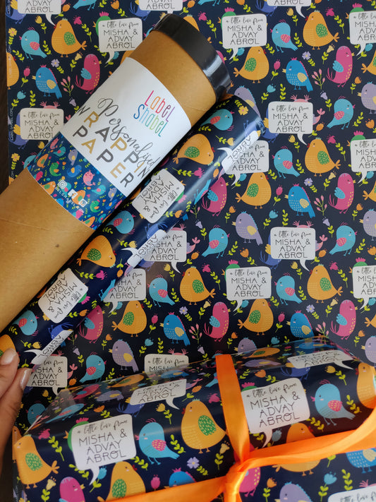 Personalised Wrapping Paper - Love Birds