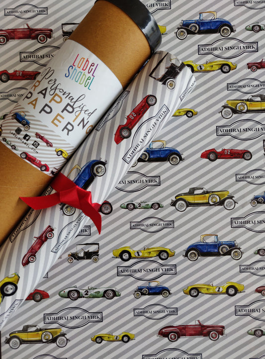 Personalised Wrapping Paper - Vintage Beauty