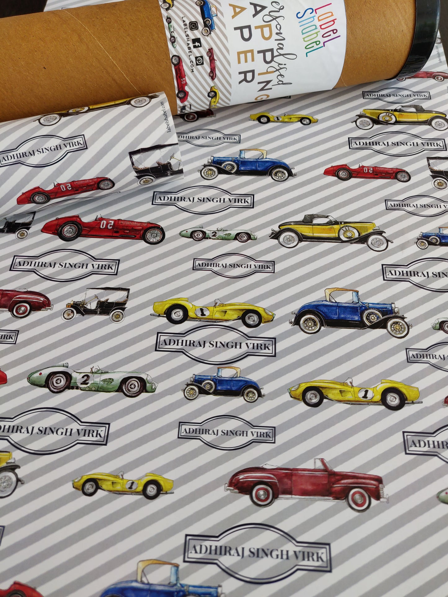 Personalised Wrapping Paper - Vintage Beauty