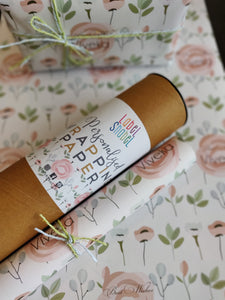 Personalised Wrapping Paper - Pastel Peonies