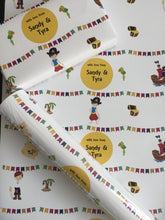 personalised wrapping paper rolls with pirate theme 