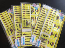 Name labels from Label Shabel assorted packs in yellow as return gifts