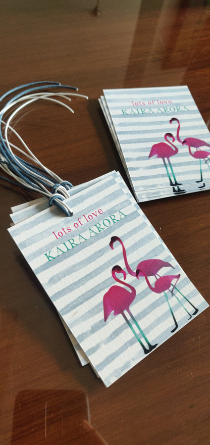 Ribbon Tags - Flamingo