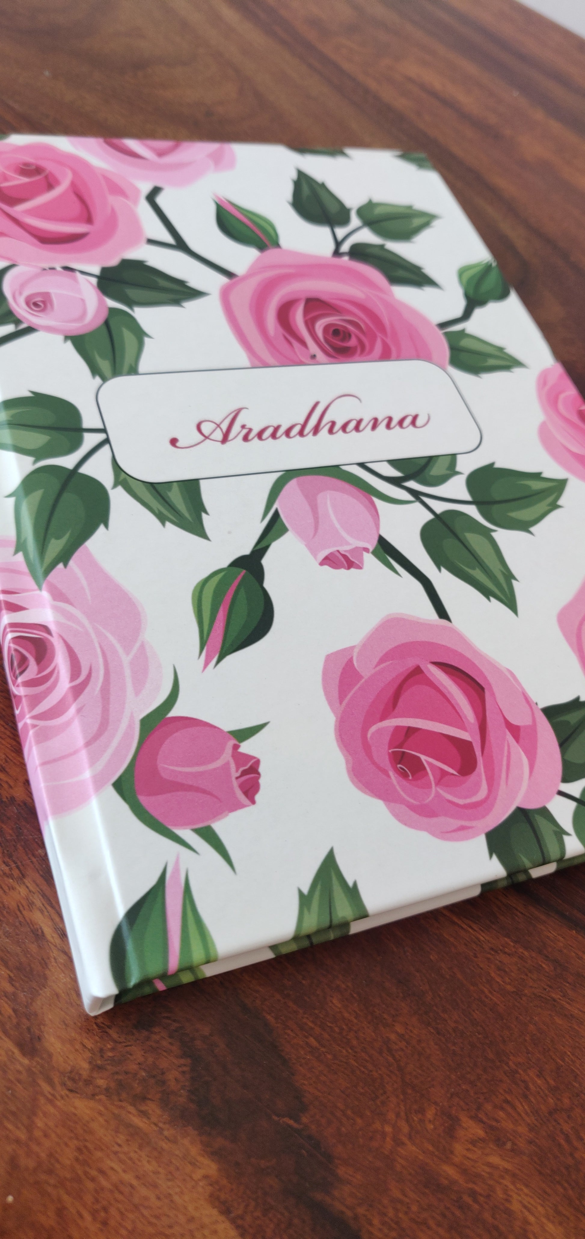 Personalised Note Book - Roses