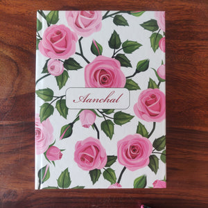 Personalised Note Book - Roses