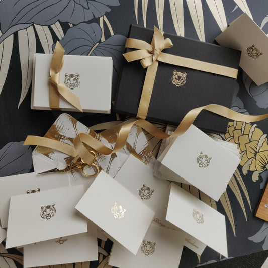 Tiger motif personalised stationery labelshabel