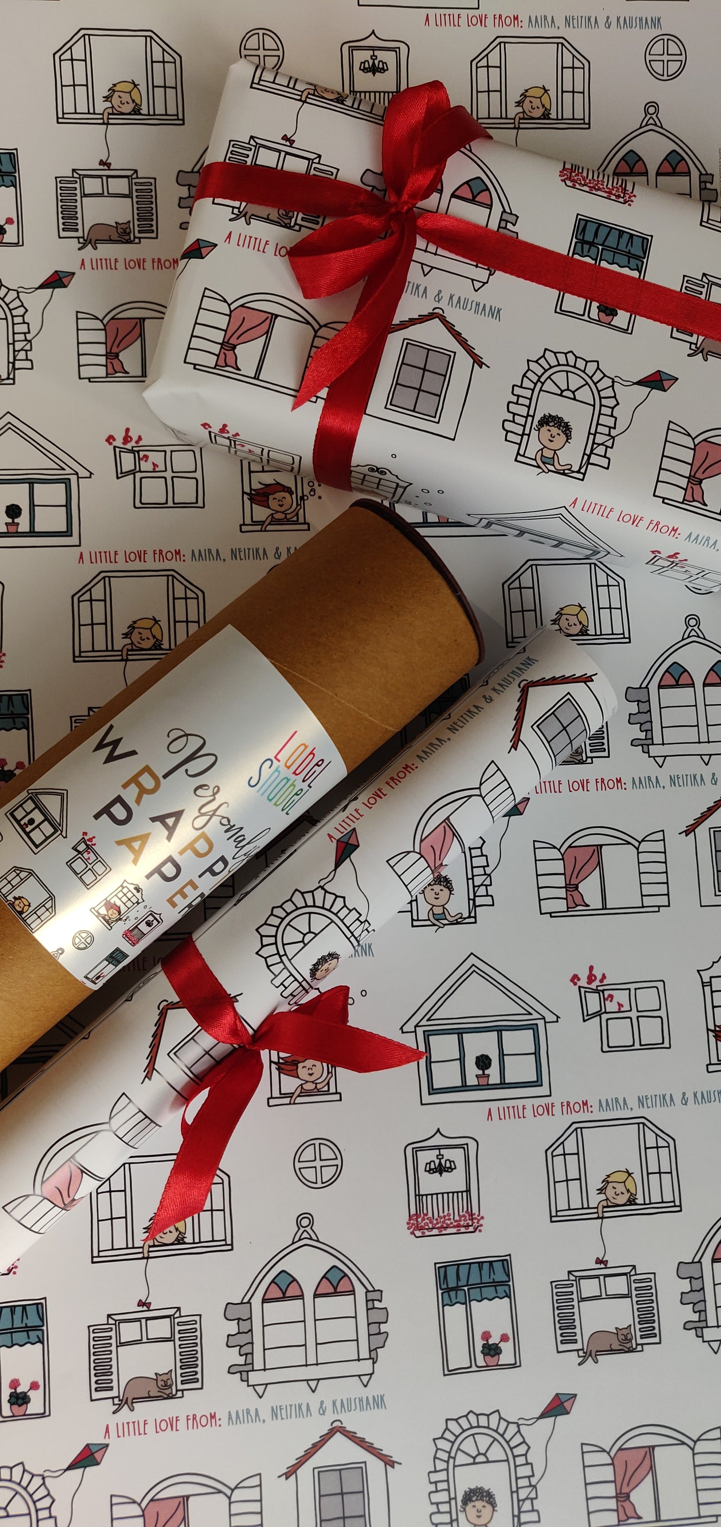 Personalised Wrapping Paper - At Home
