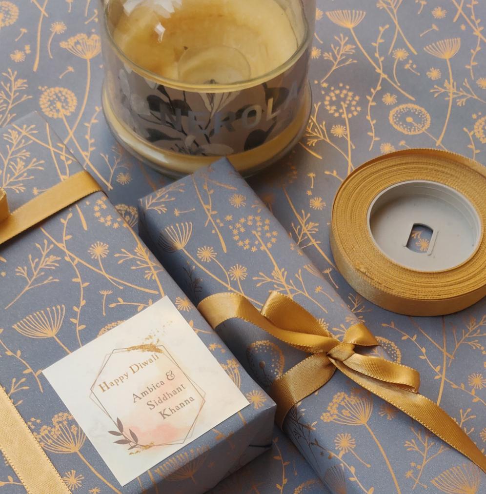 colour diwali gift cards and labels