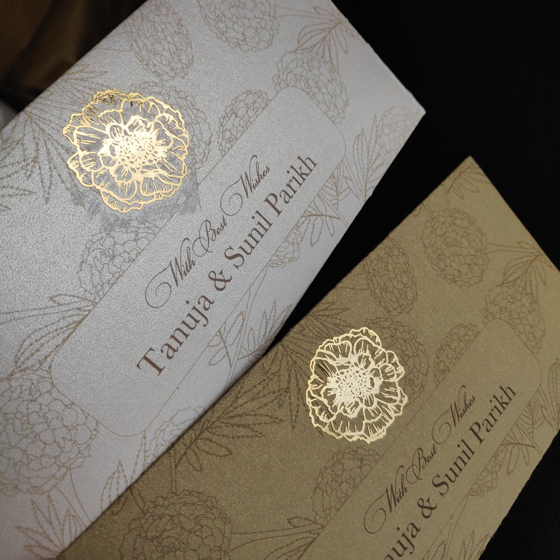 marigold gold envelopes personalised
