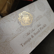 cream and gold personalised money envelopes label shabel