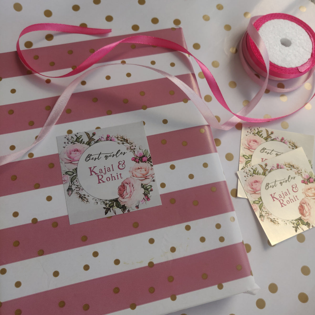 Gift Label - Blush Rose