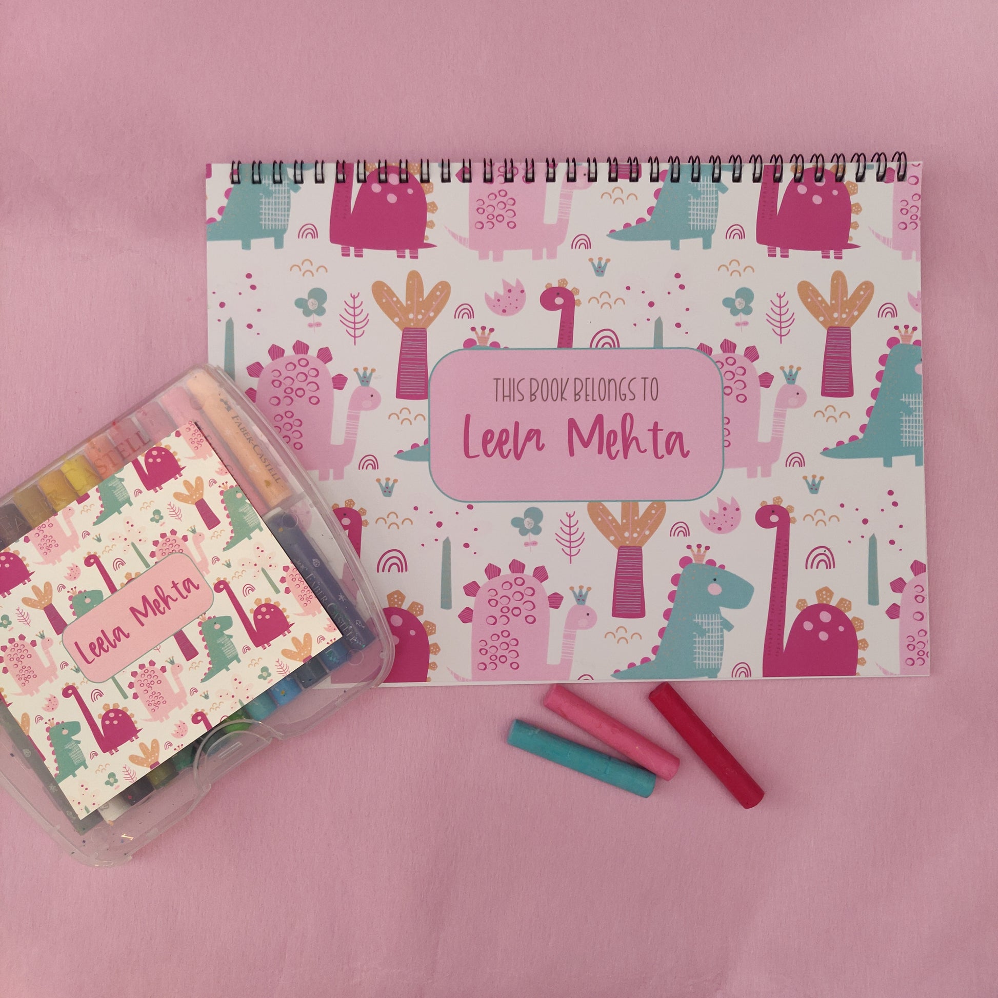 Personalised Drawing Set - Dino Diva