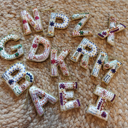 Embroidered Ornaments - Alphabets