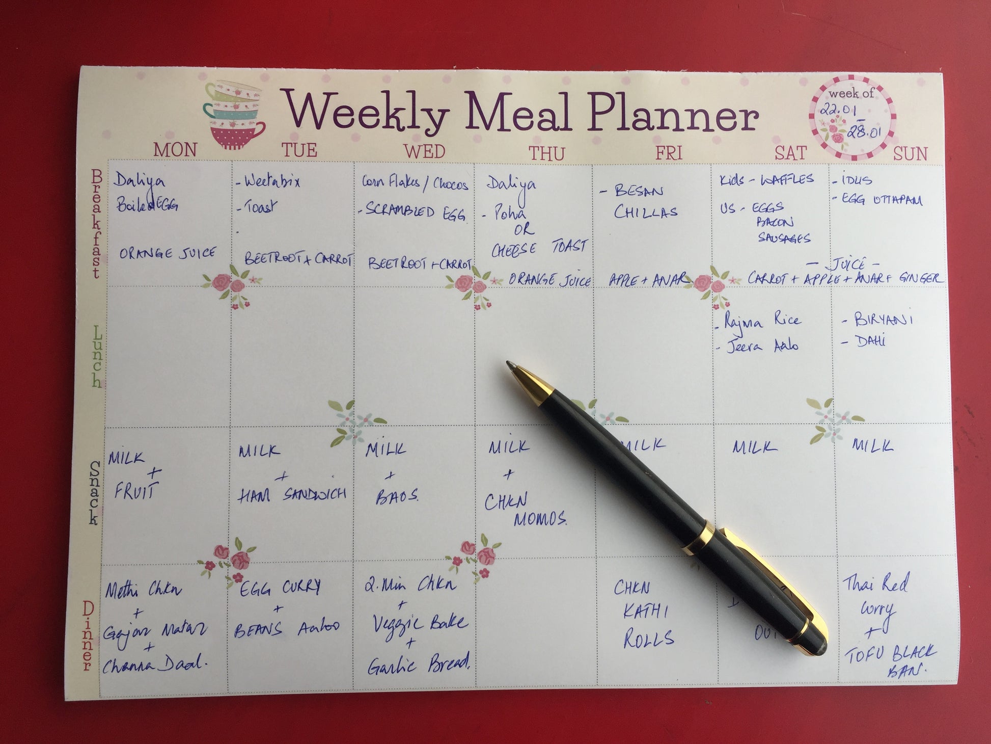 weekly meal planner 