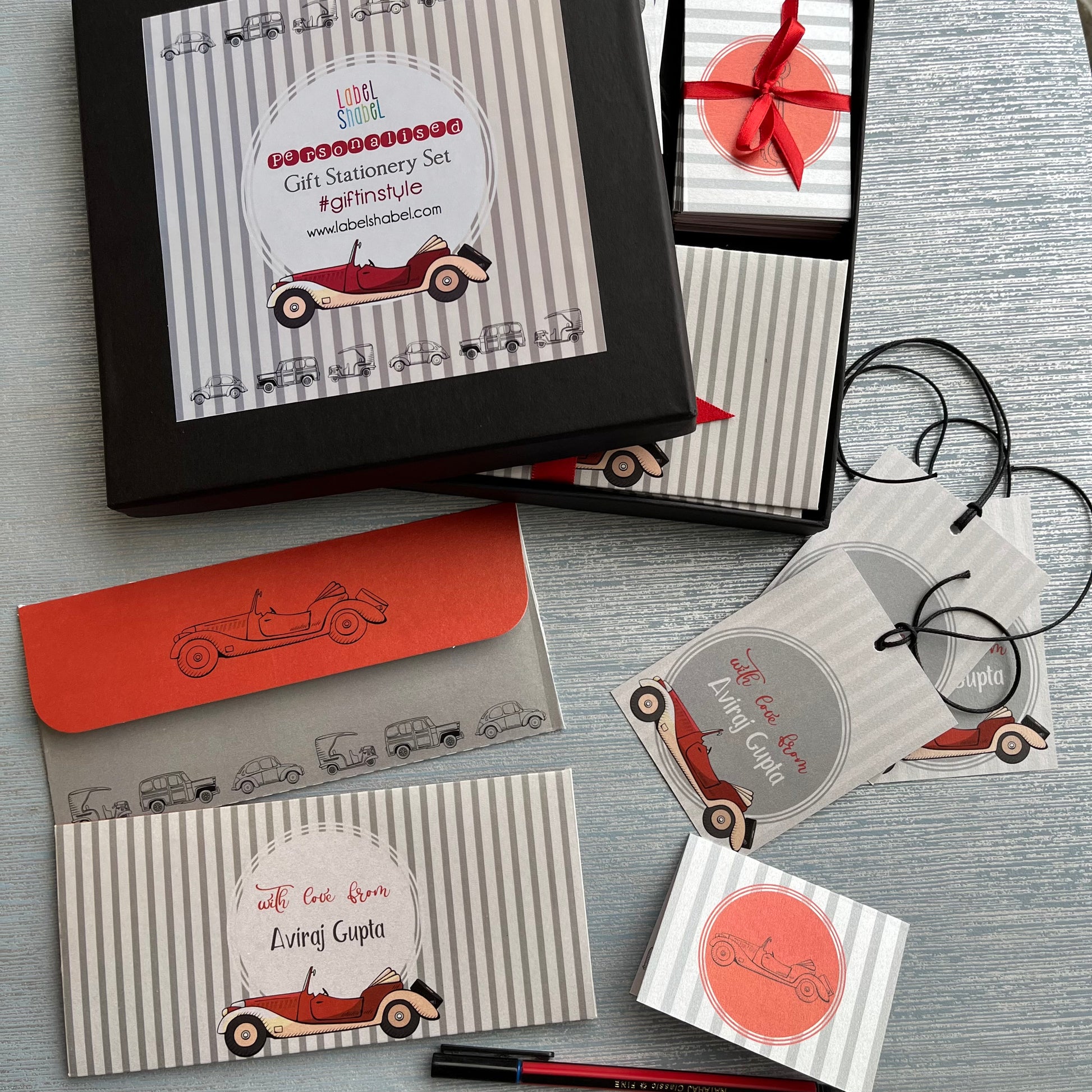 personalised gift stationery box money envelopes gift tags cards