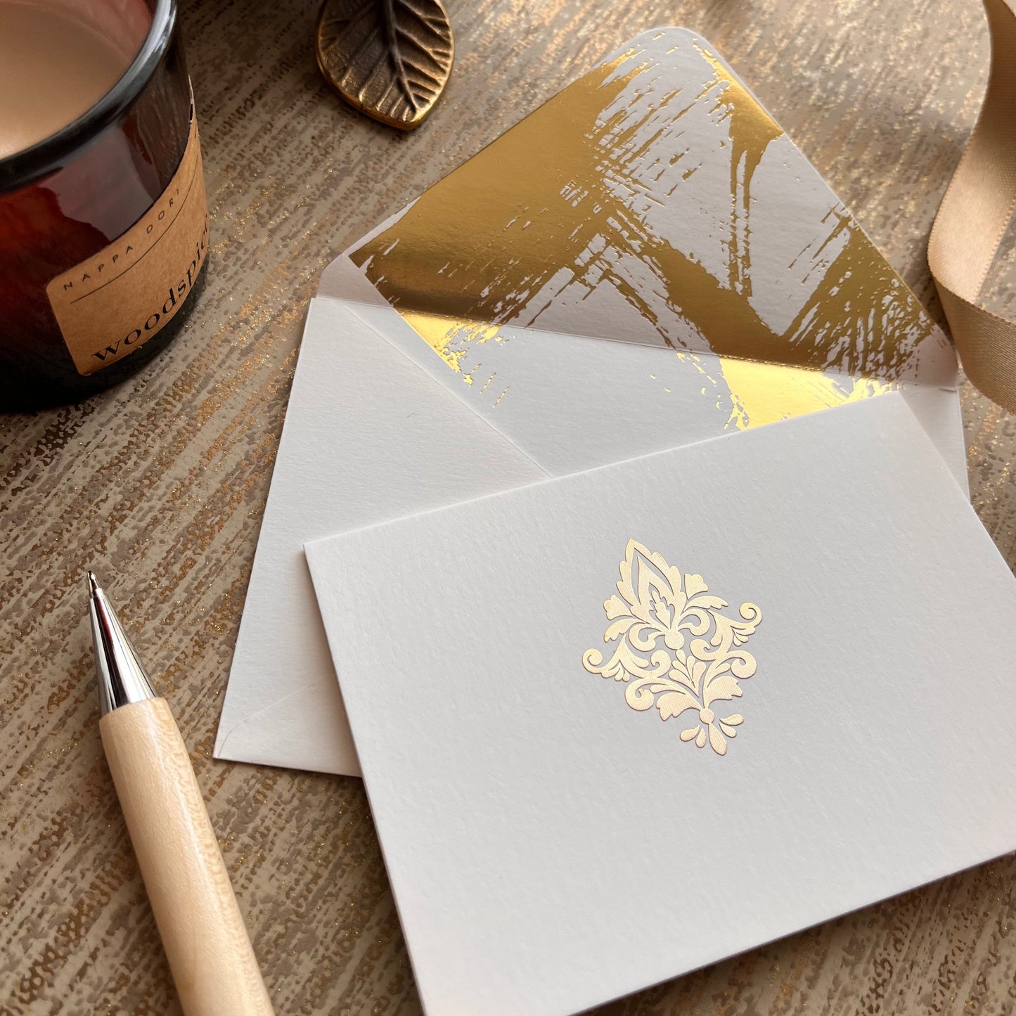Damask -Personalised Fold Card