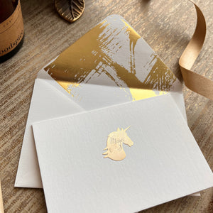 Unicorn - Folded Personalised Card Sets