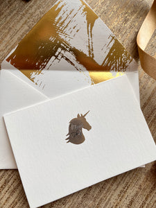 Unicorn - Folded Personalised Card Sets
