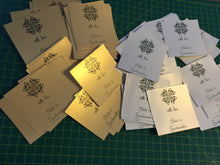 gold and silver matte gift labels