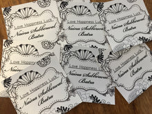 personalised silver paper gift labels