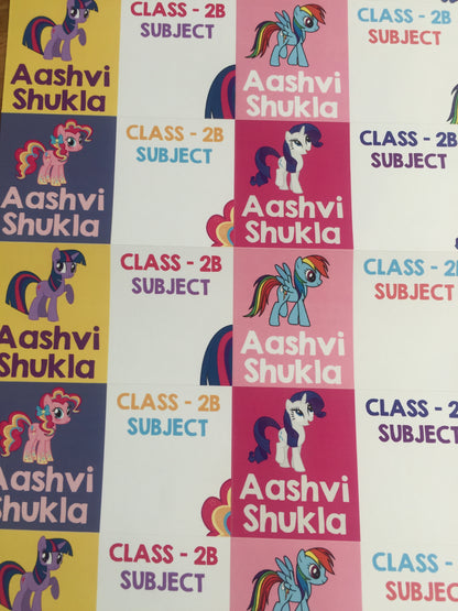 Personalised School Book Labels - My Little Pony