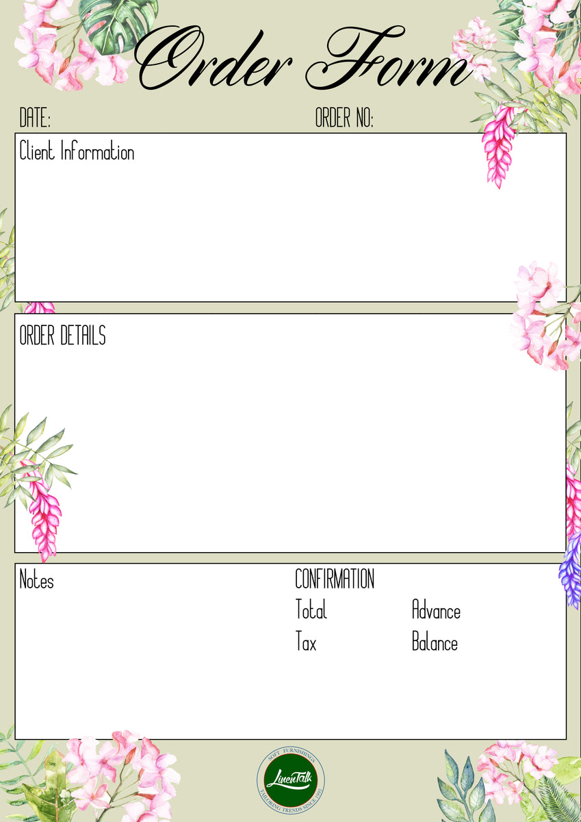 Customised Order Forms – Labelshabel