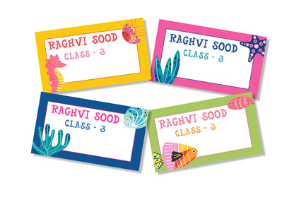 Personalised School Book Labels - Ocean Beauty