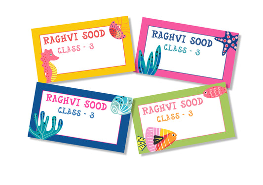 Personalised School Book Labels - Ocean Beauty