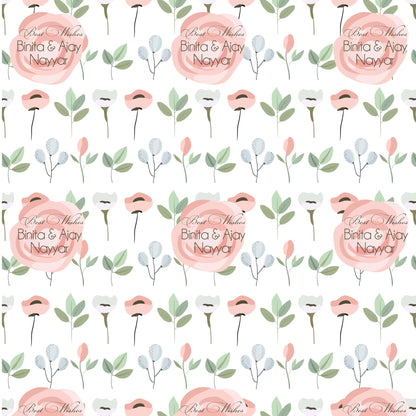 Personalised Wrapping Paper - Pastel Peonies