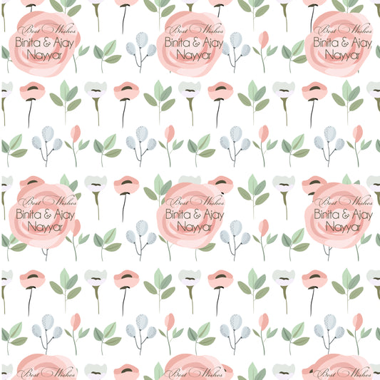 Personalised Wrapping Paper - Pastel Peonies