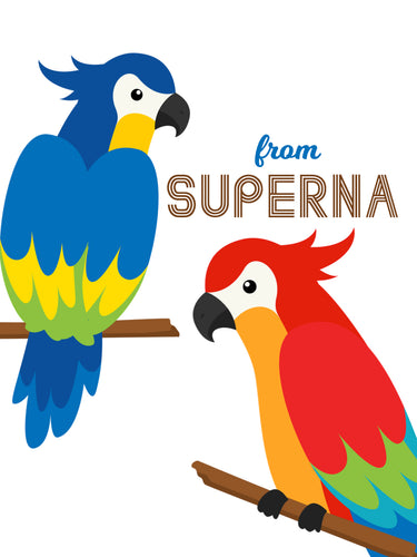 Ribbon Tags - Parrots