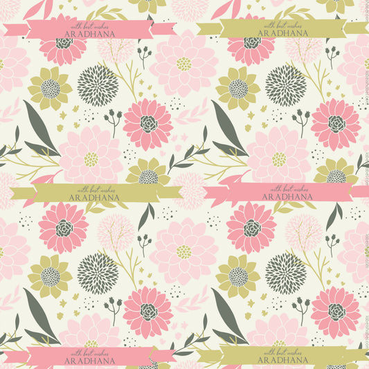 Personalised Wrapping Paper - Passion Flowers