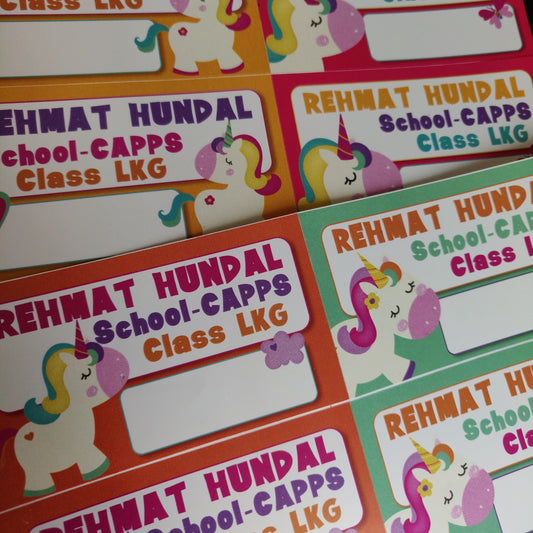 Personalised School Book Labels - Unicorn Magic | Label Shabel