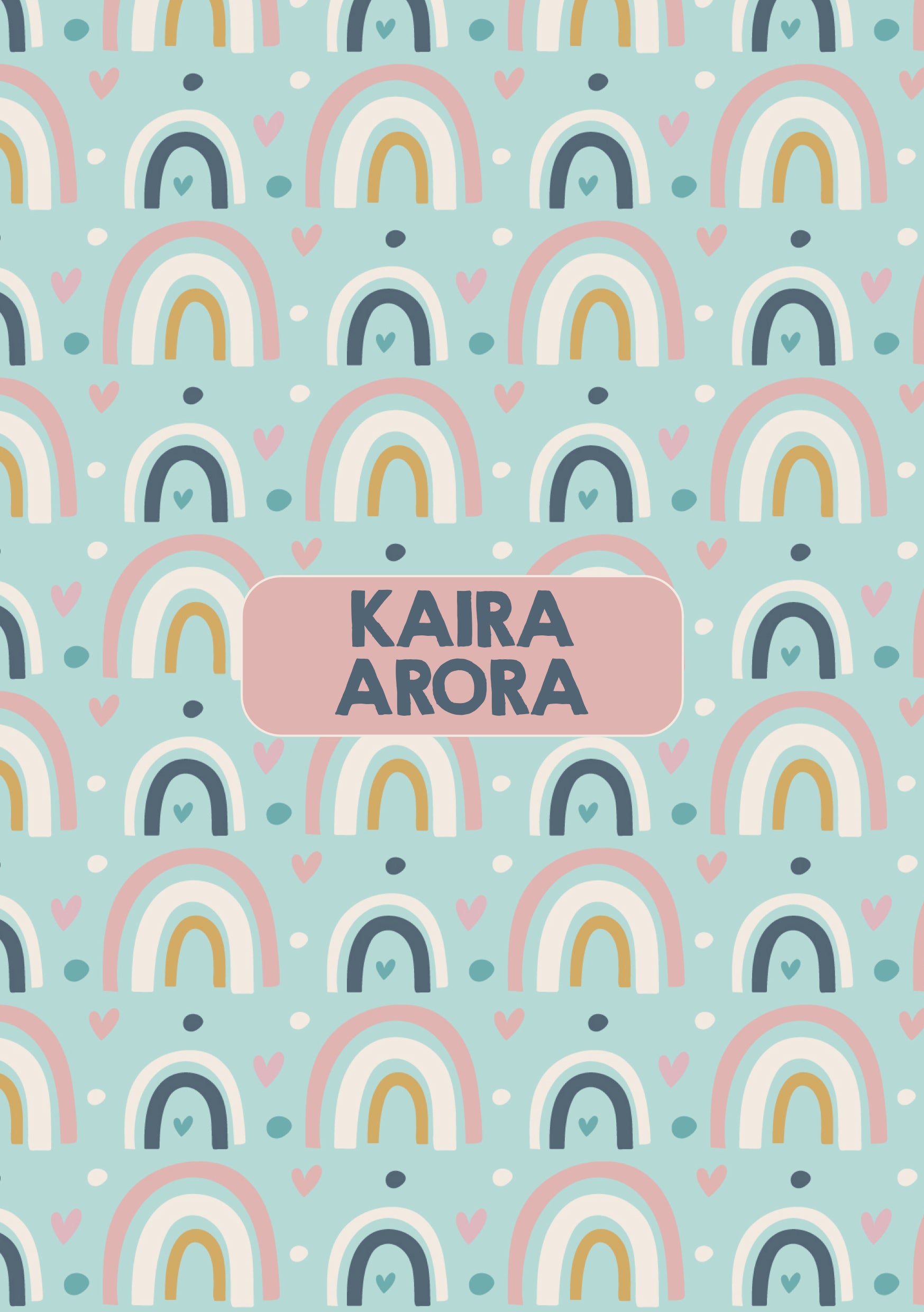 Personalised Note Book - Rainbow Love