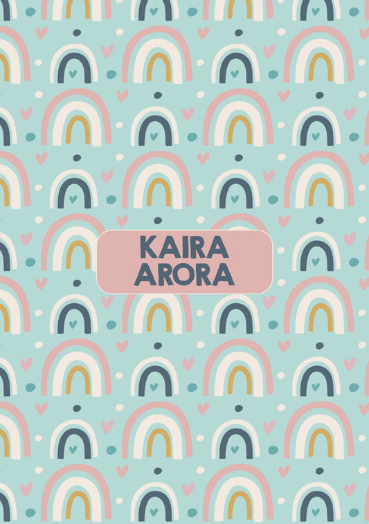 Personalised Note Book - Rainbow Love