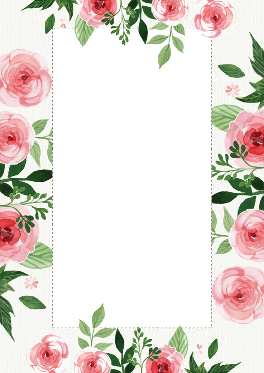 pretty pink roses note pad