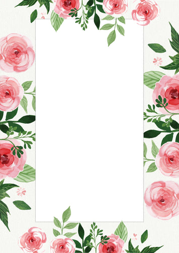 pretty pink roses note pad