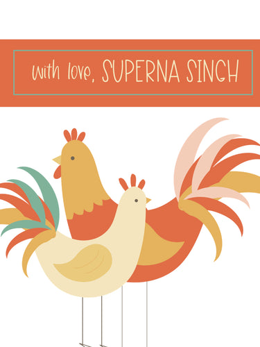 Ribbon Tags - Rooster