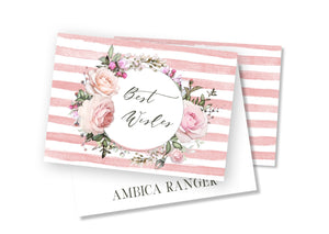 Personalised Folded Card - Rosy Days