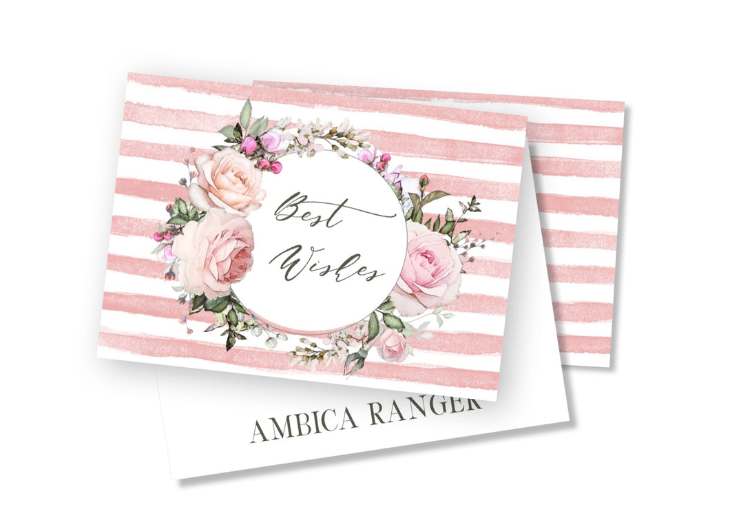 Personalised Folded Card - Rosy Days