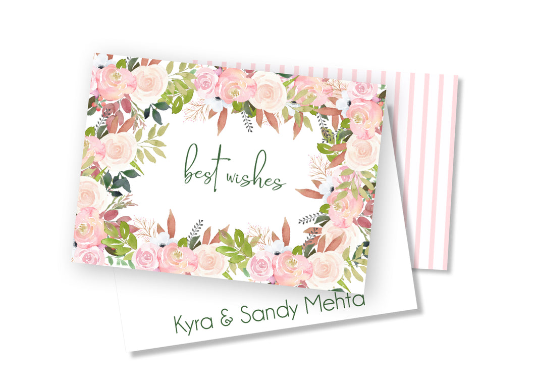 Personalised Folded Card - Say it with Flowers