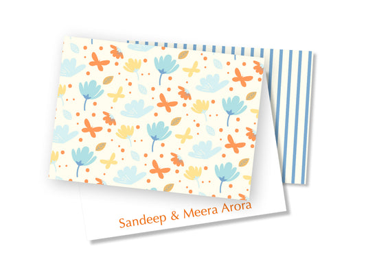Personalised Folded Card - Spring Time