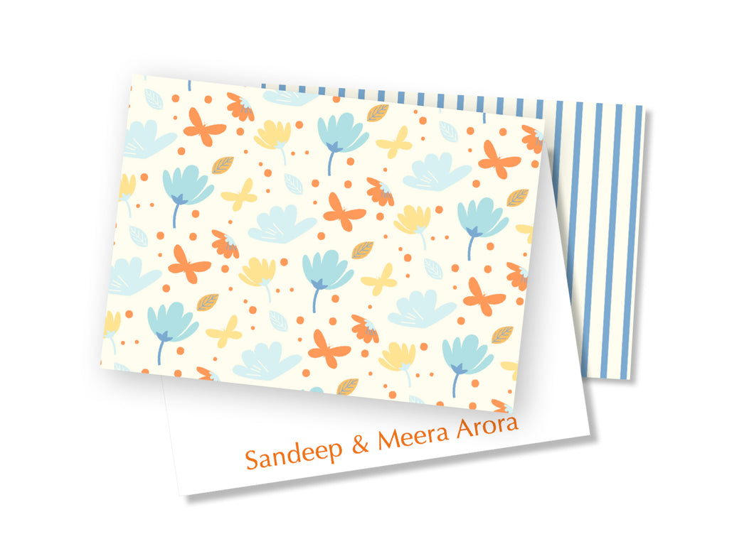Personalised Folded Card - Spring Time