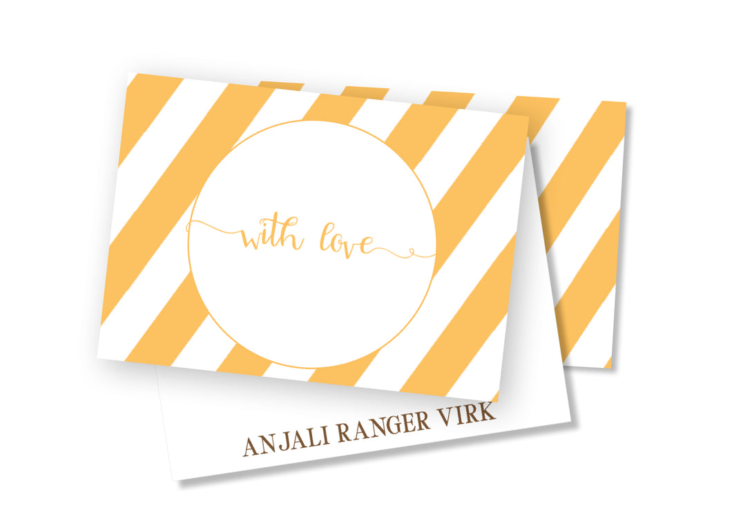 Personalised Folded Card - Stripes