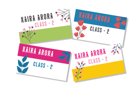 Personalised School Book Labels - Sweet Garden