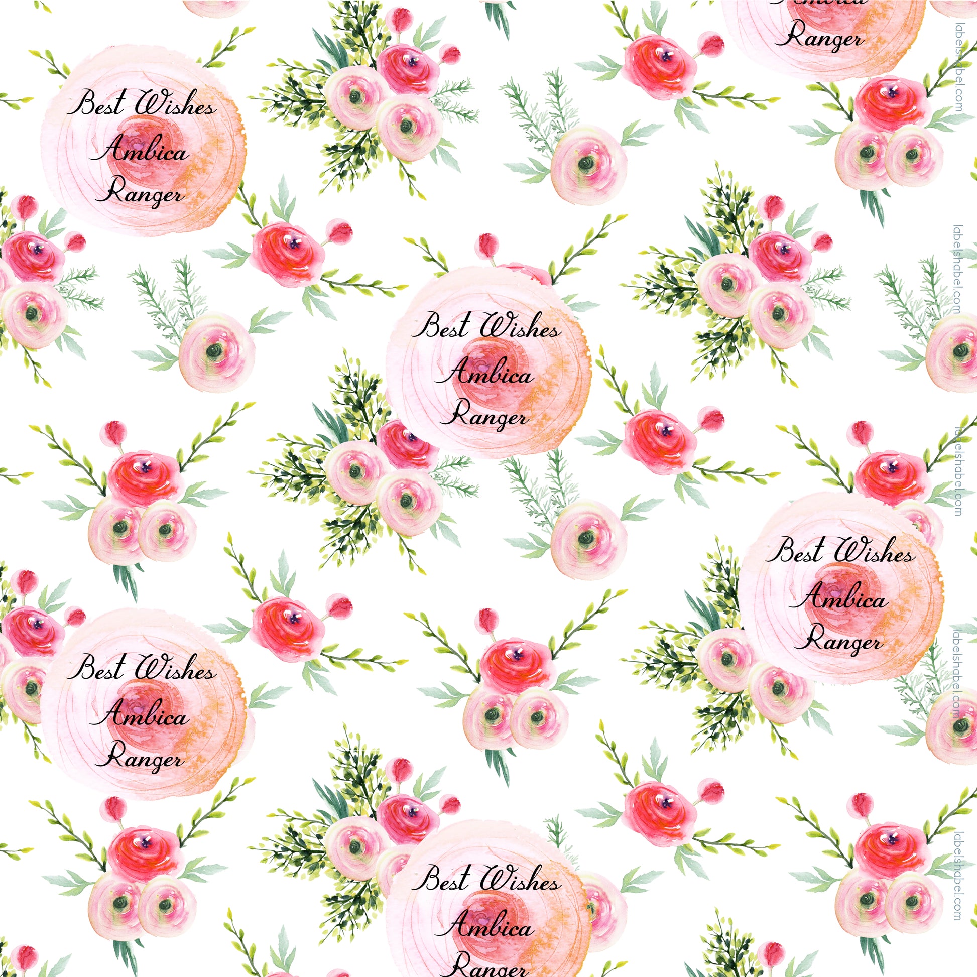 Personalised Wrapping Paper - Sweet Bouquet