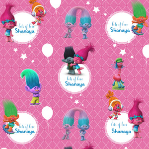 Personalised Wrapping Paper - Trolls